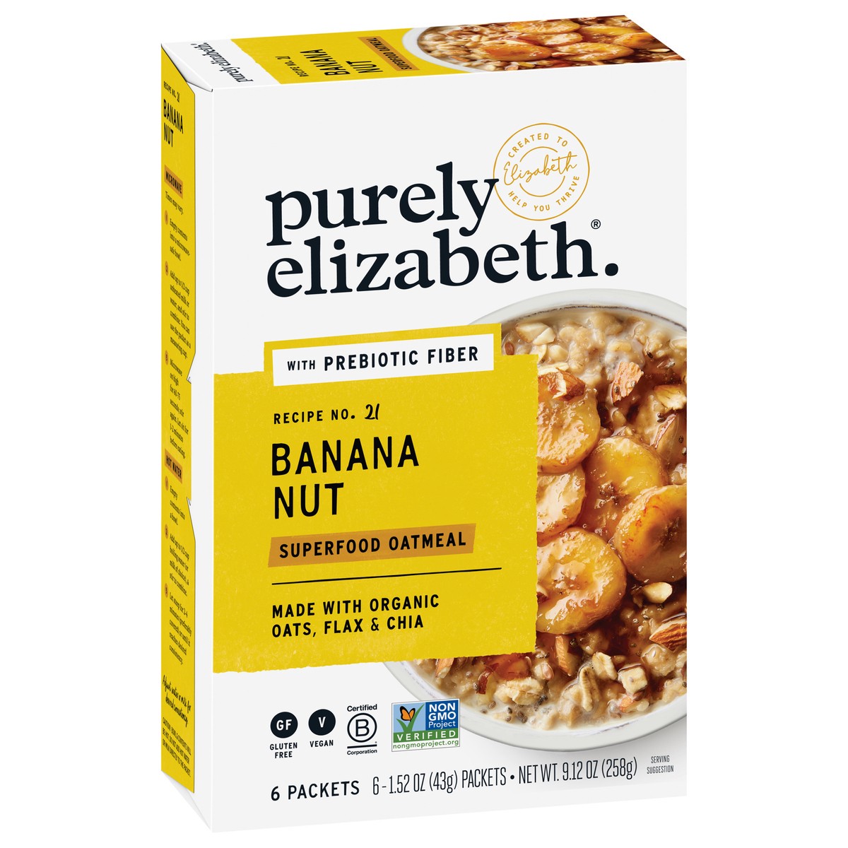 slide 8 of 9, Purely Elizabeth Banana Nut Superfood Oat, 9.12 oz