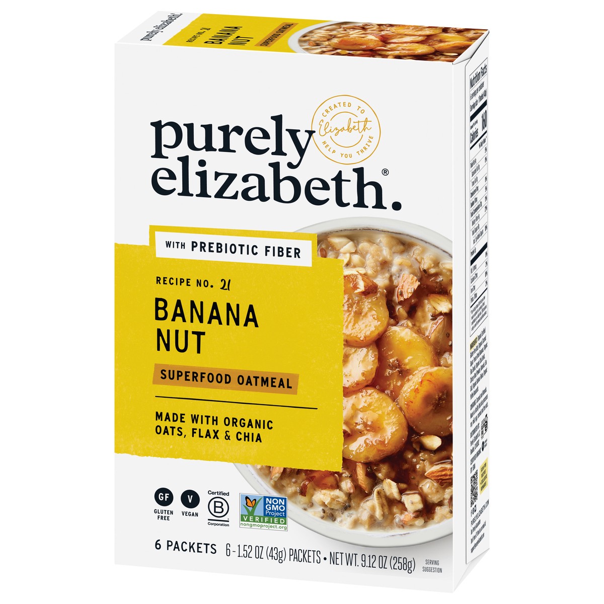 slide 6 of 9, Purely Elizabeth Banana Nut Superfood Oat, 9.12 oz