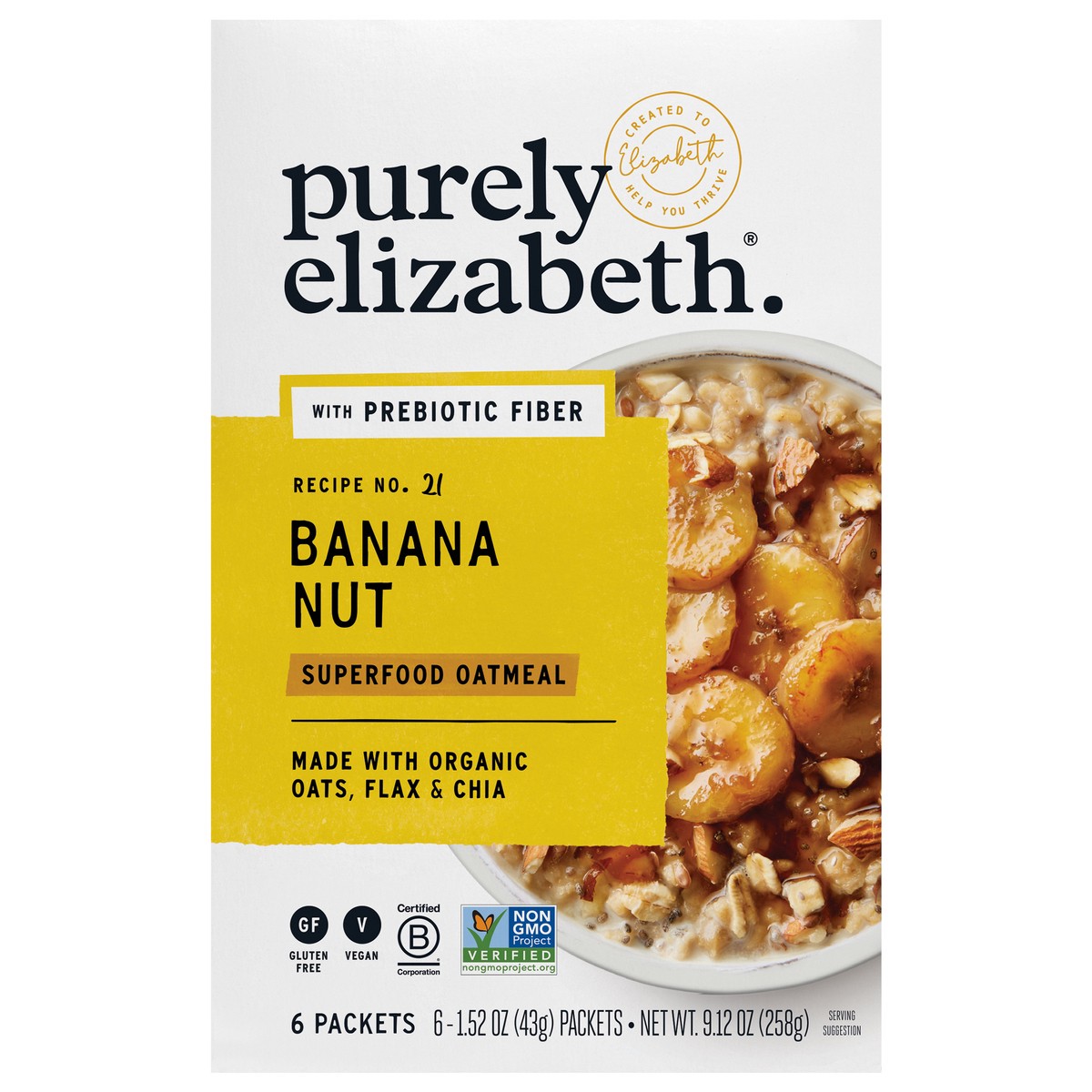 slide 1 of 9, Purely Elizabeth Banana Nut Superfood Oat, 9.12 oz