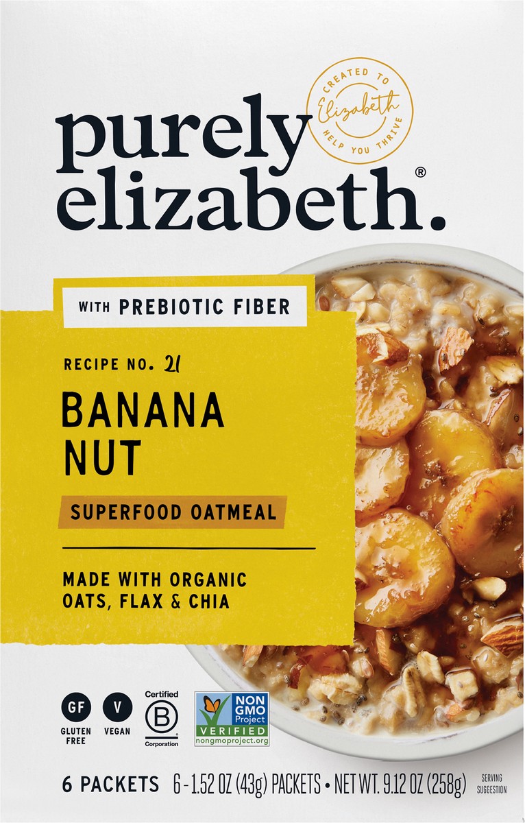 slide 5 of 9, Purely Elizabeth Banana Nut Superfood Oat, 9.12 oz