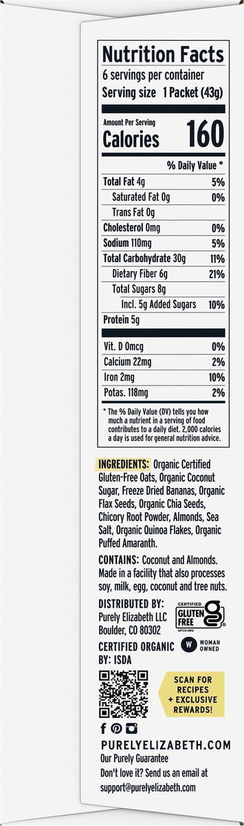 slide 7 of 9, Purely Elizabeth Banana Nut Superfood Oat, 9.12 oz