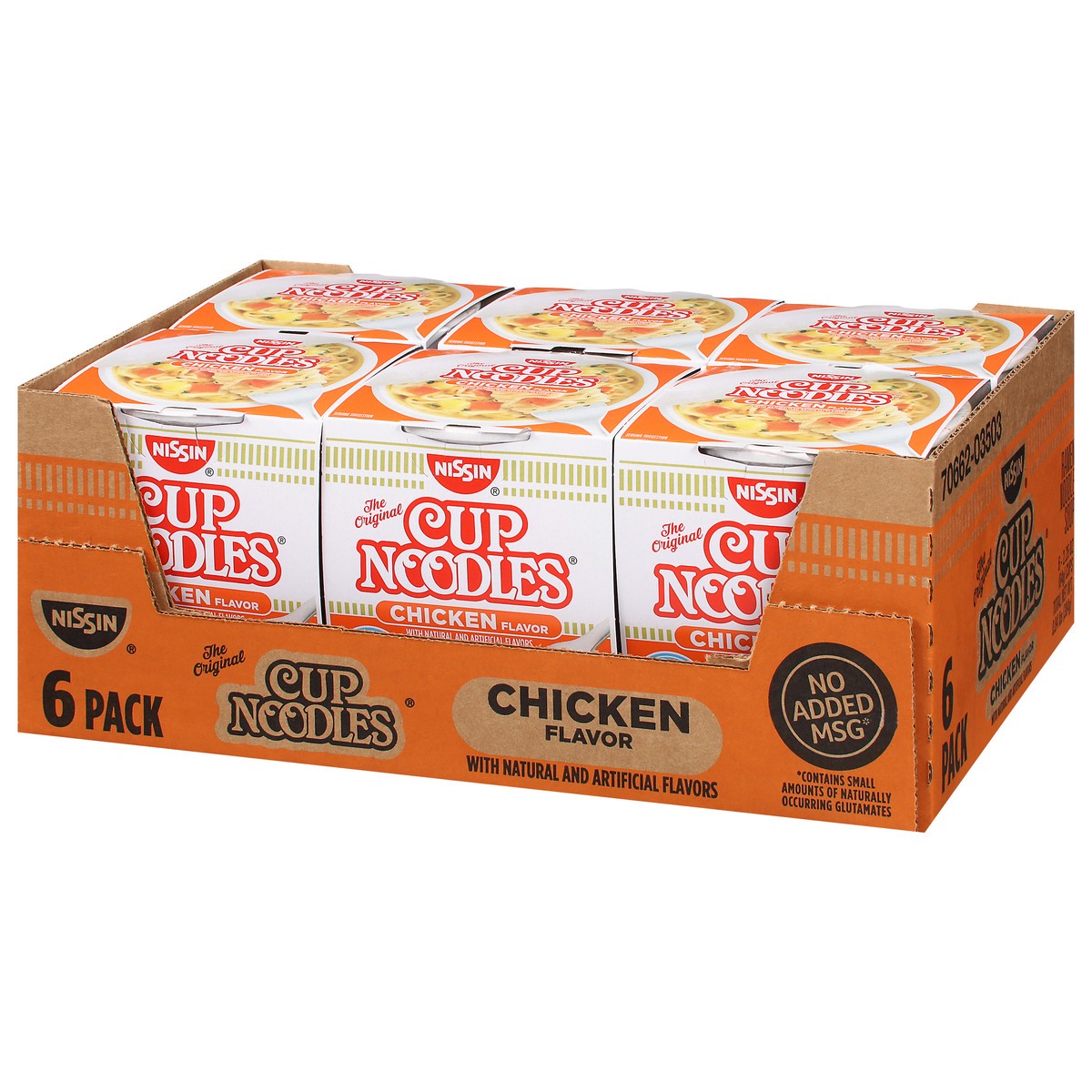 slide 8 of 9, Nissin Cup Noodles Chicken Flavor Ramen Noodle Soup 6 - 2.25 oz Cups, 6 ct