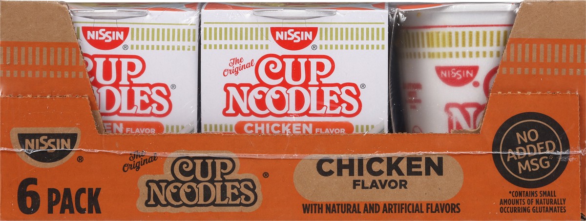 slide 5 of 9, Nissin Cup Noodles Chicken Flavor Ramen Noodle Soup 6 - 2.25 oz Cups, 6 ct