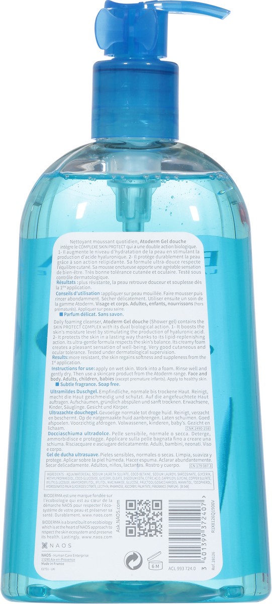 slide 11 of 12, Bioderma Atoderm Gel Douche Ultra-Gentle Shower Gel 16.7 fl oz, 16.7 fl oz
