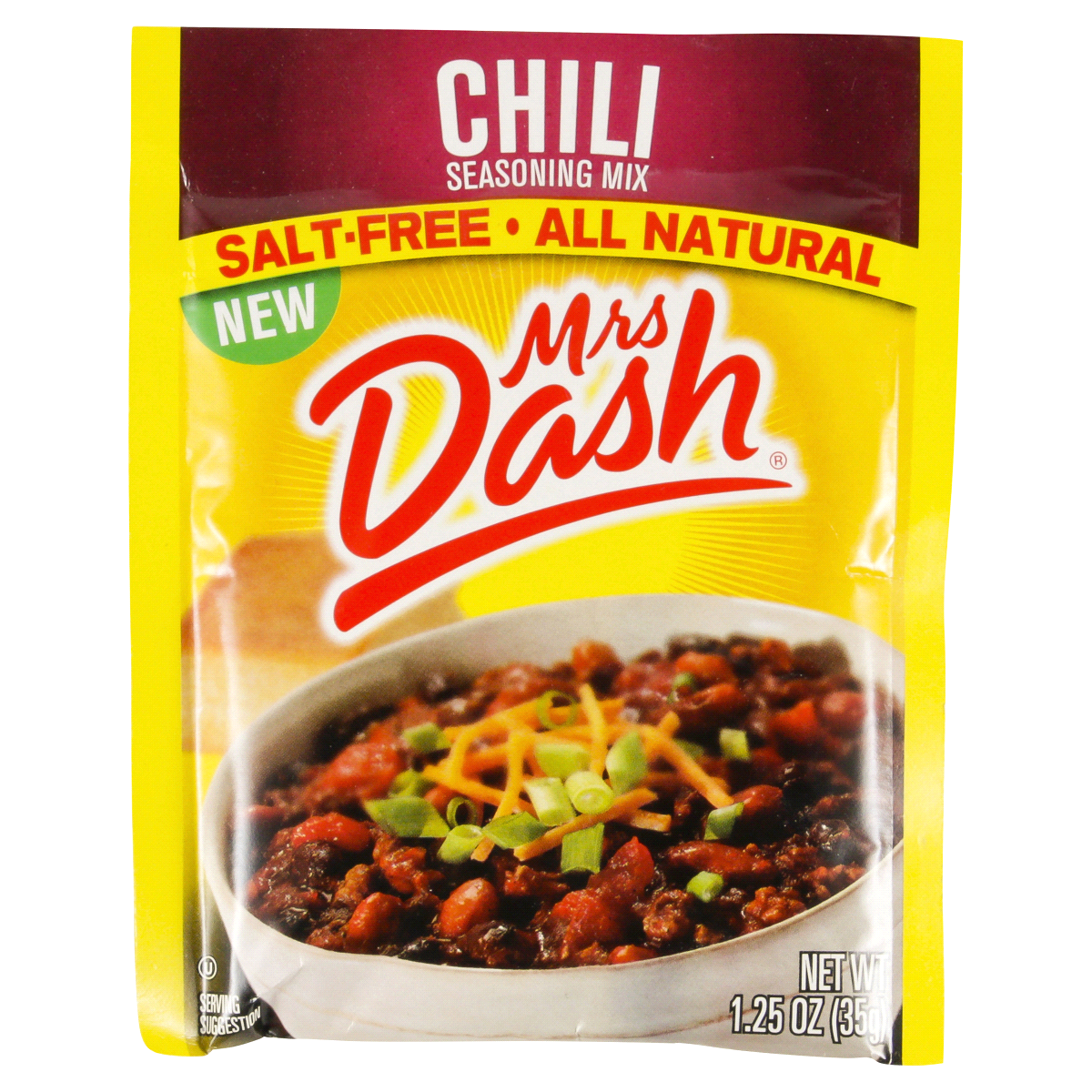 slide 1 of 1, Mrs. Dash Salt Free Chili Seasoning Mix, 1.25 oz