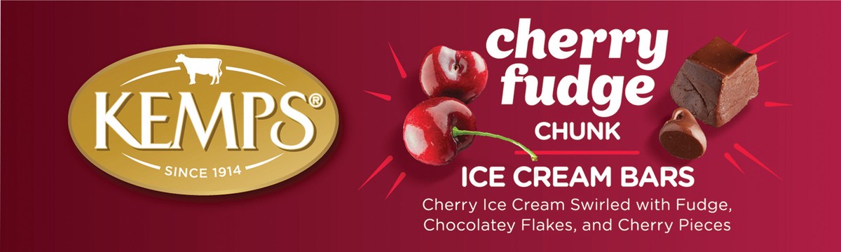 slide 6 of 12, Kemps Cherry Fudge Chunk Ice Cream Bars, 