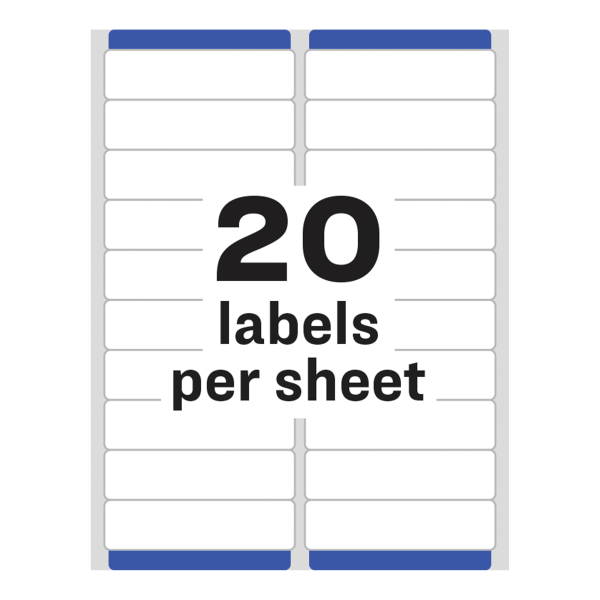 slide 3 of 9, Avery FSC Certified Easy Peel Permanent Laser Address Labels - White, 2000 ct; 1 in x 4 in