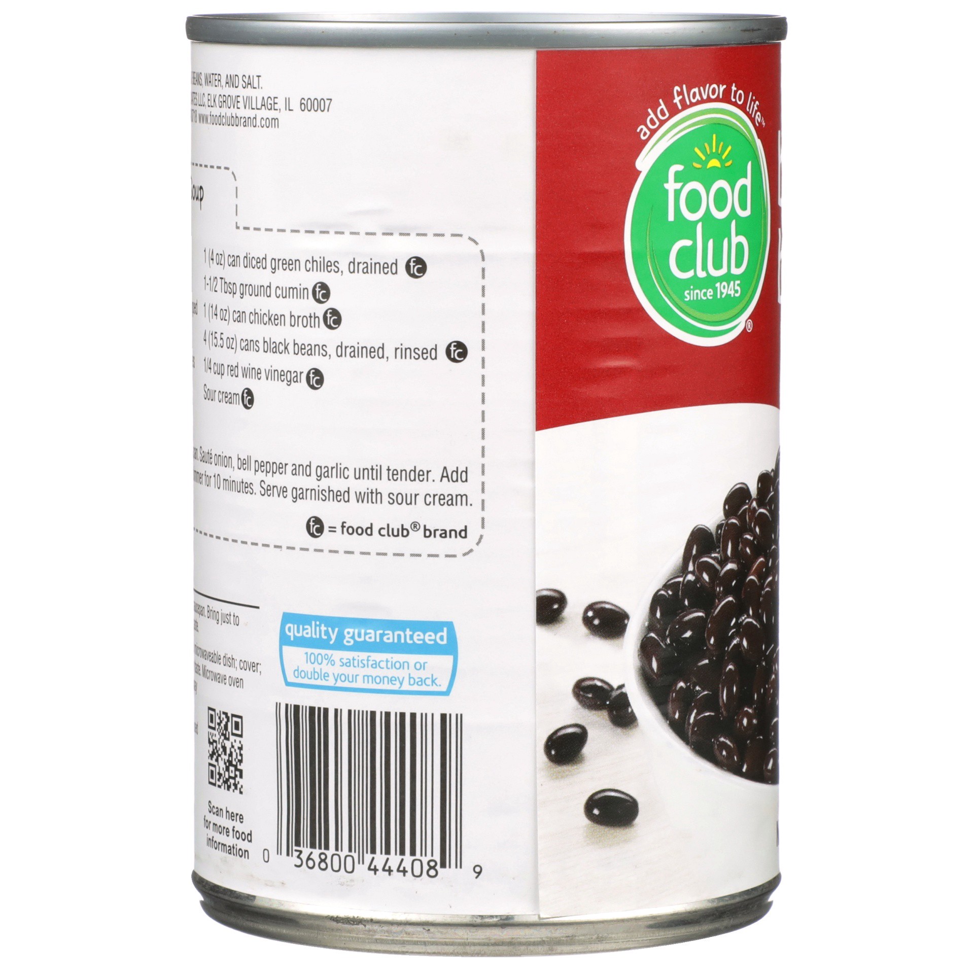 slide 6 of 6, Food Club Black Beans, 15.5 oz