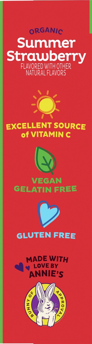 slide 9 of 9, Annie's Organic Bunny Fruit Flavored Snacks, Summer Strawberry, Gluten Free, Value Pack, 22 Pouches, 15.4 oz, 22 ct