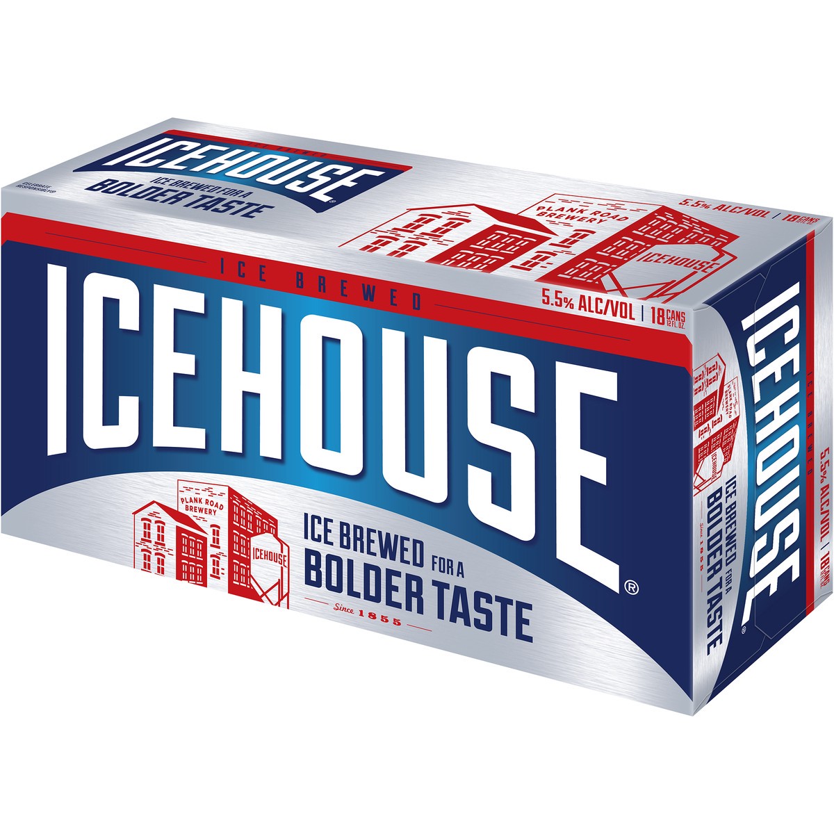 slide 7 of 9, Icehouse Beer, American Lager, 18 Pack, 12 fl. oz. Cans, 5.5% ABV, 12 fl oz