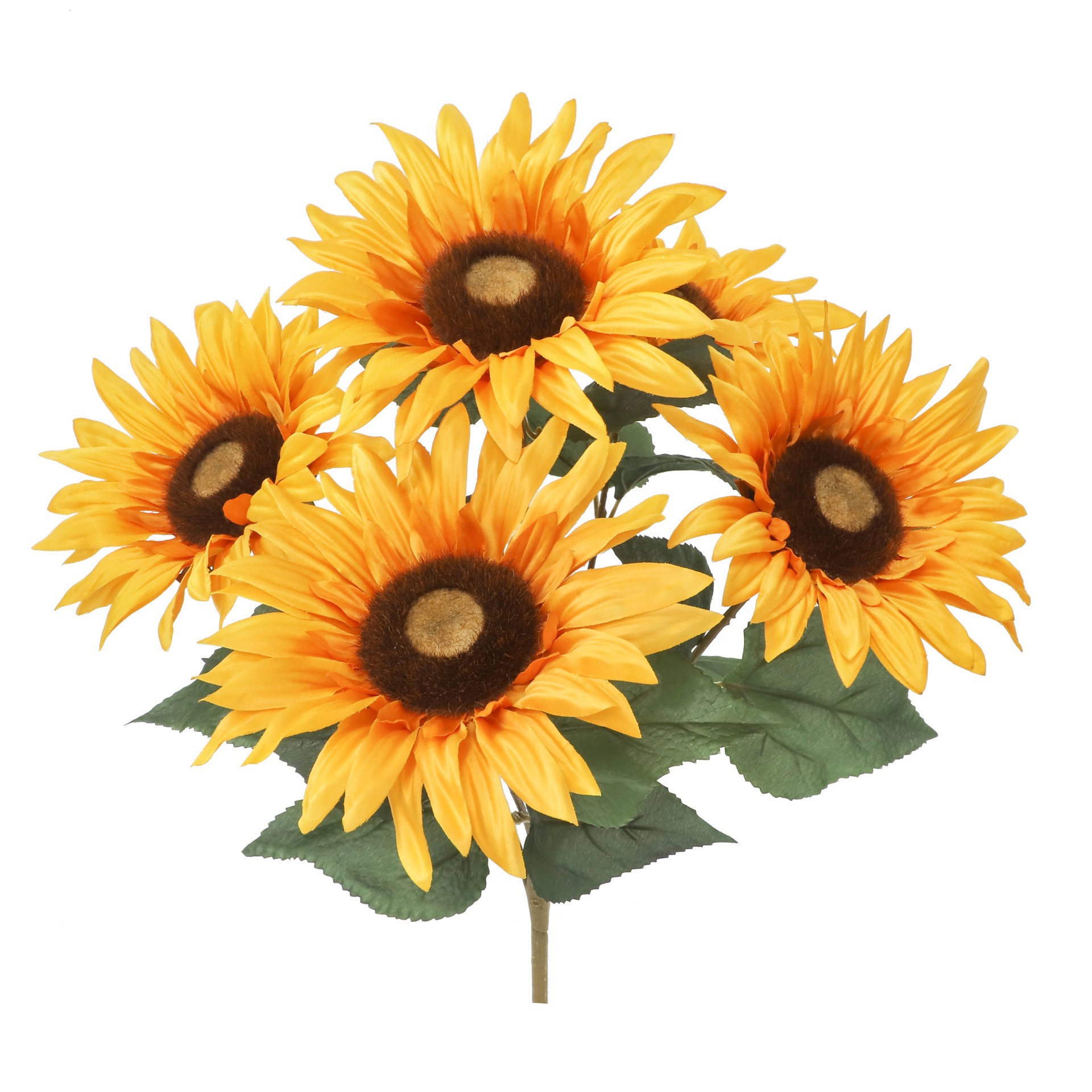 slide 3 of 3, 19" Orange Sunflower Bush By Ashland, 19 in