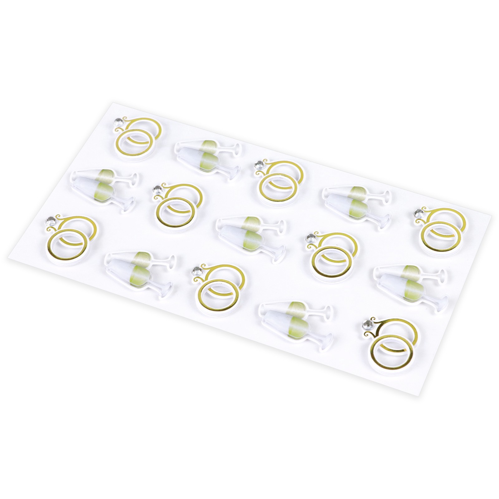 slide 4 of 5, Ring & Glasses Stickers Stickers By Recollections, 3.88 in x 7 in