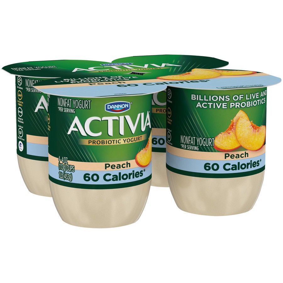slide 5 of 9, Dannon Activia Light Peach, 4 oz