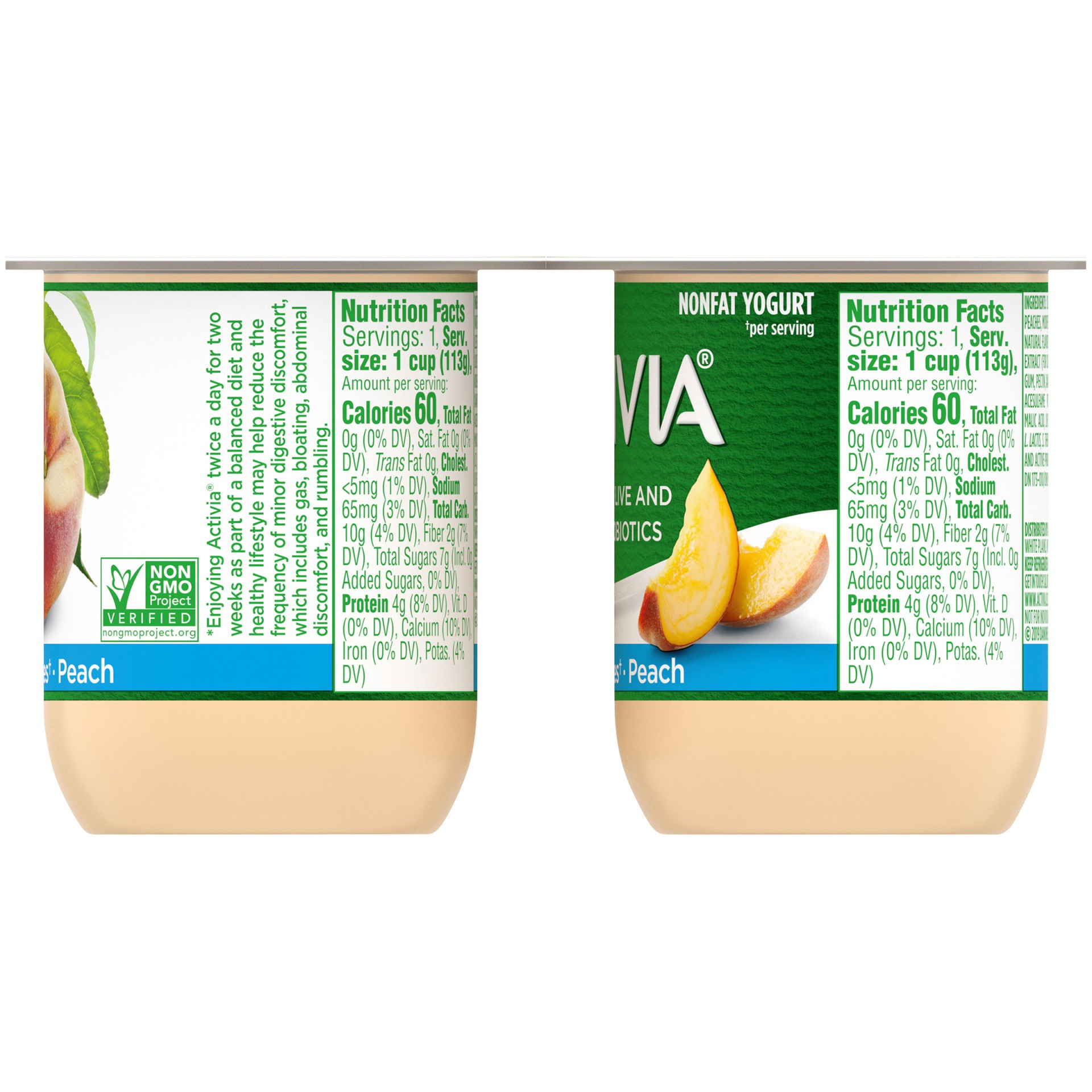 slide 2 of 9, Dannon Activia Light Peach, 4 oz