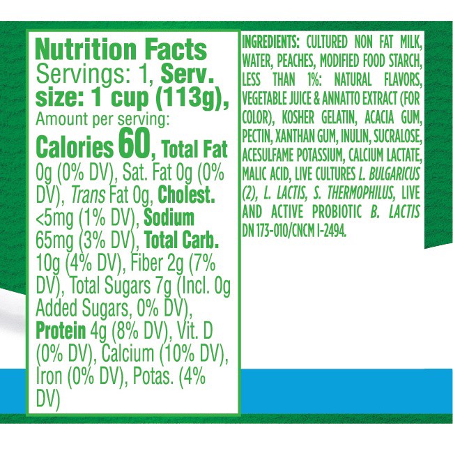 slide 3 of 9, Dannon Activia Light Peach, 4 oz
