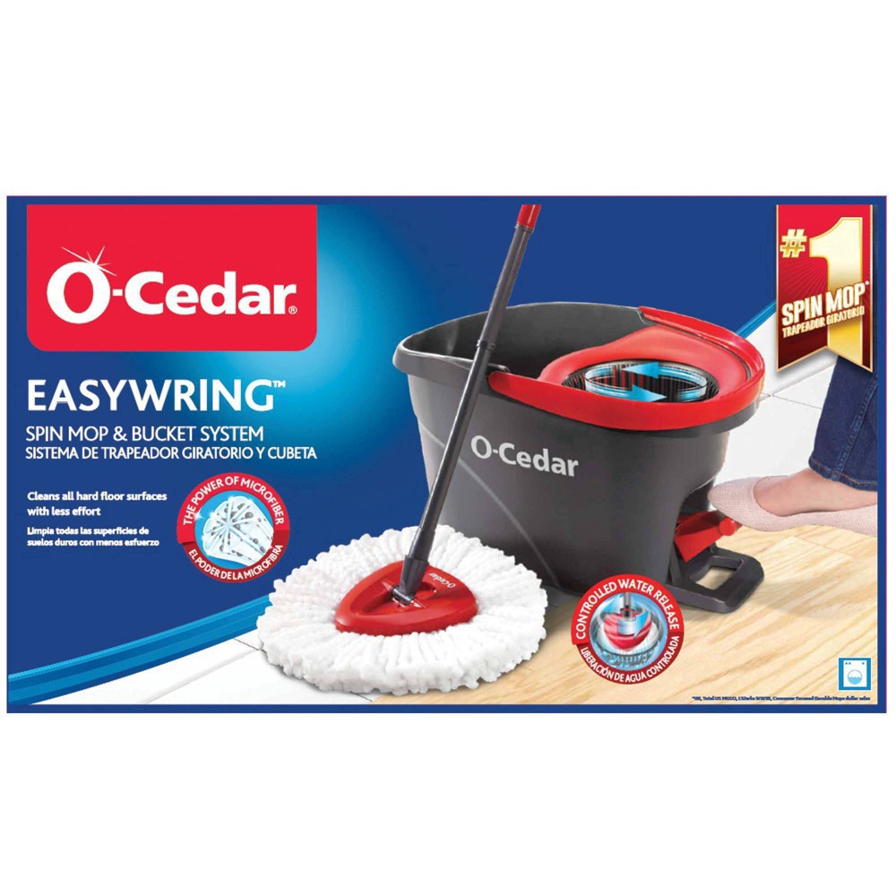slide 46 of 151, O-Cedar Easywring Microfiber Spin Mop & Bucket System 1 ea, 1 ct