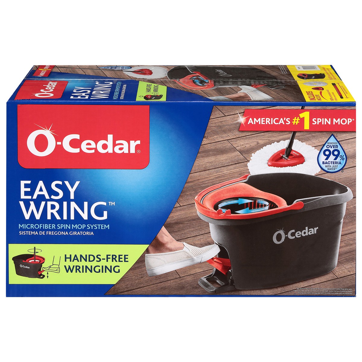 slide 1 of 151, O-Cedar Easy Wring Microfiber Spin Mop System 1 Kit, 1 ct