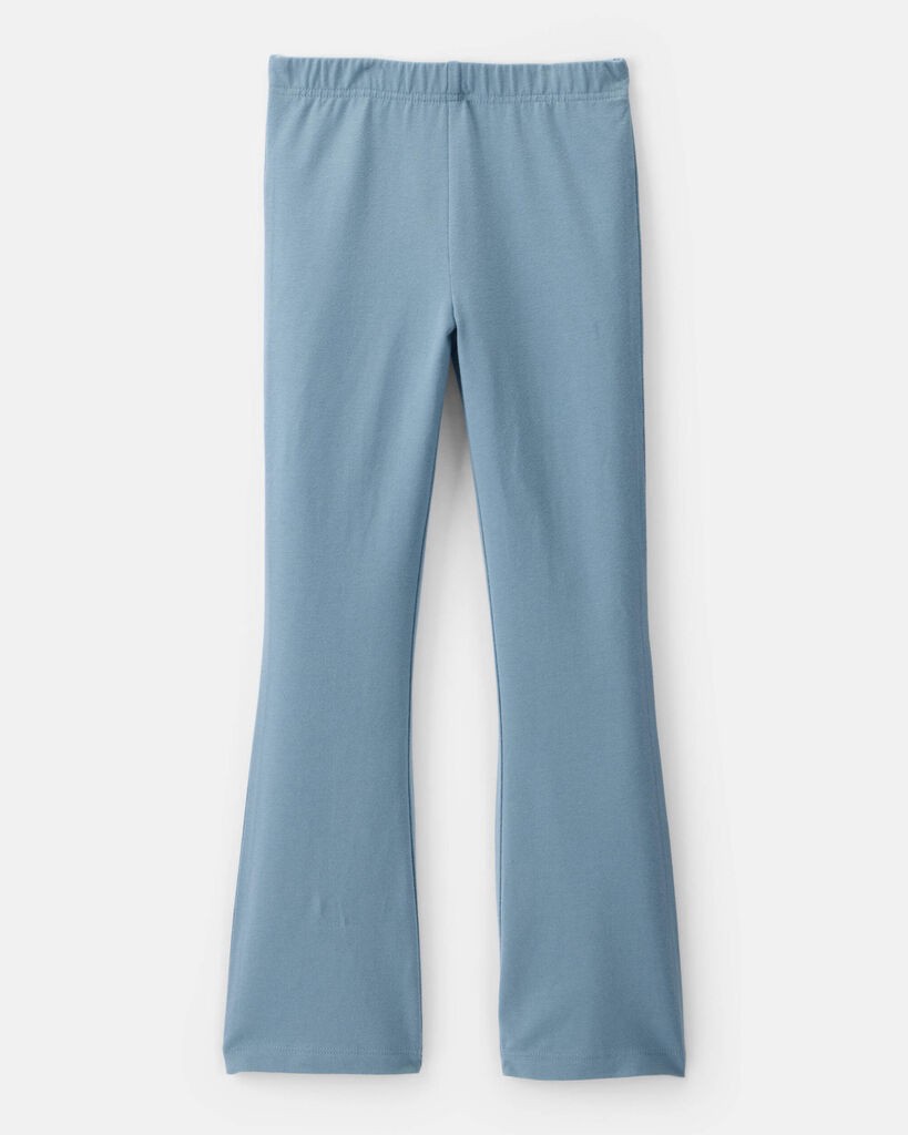 slide 2 of 3, Carter's Carters Kid Solid Cotton Flare Stretch Leggings - Blue Blue 14, 1 ct