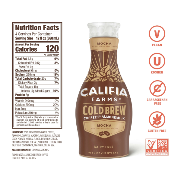 slide 4 of 19, Califia Farms Iced Cofee Mocha, 48 oz