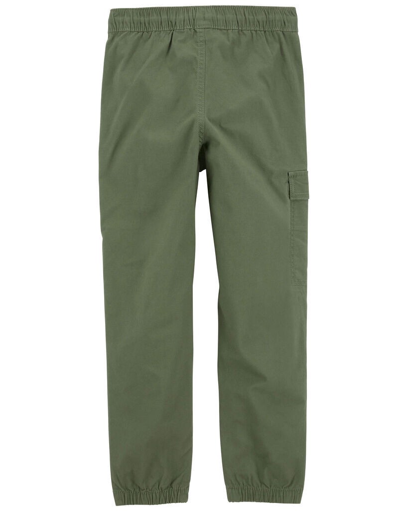 slide 4 of 4, Oshkosh Kid Canvas Cargo Joggers Olive 5, 1 ct