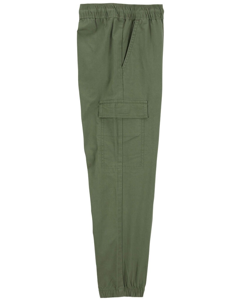 slide 3 of 4, Oshkosh Kid Canvas Cargo Joggers Olive 5, 1 ct