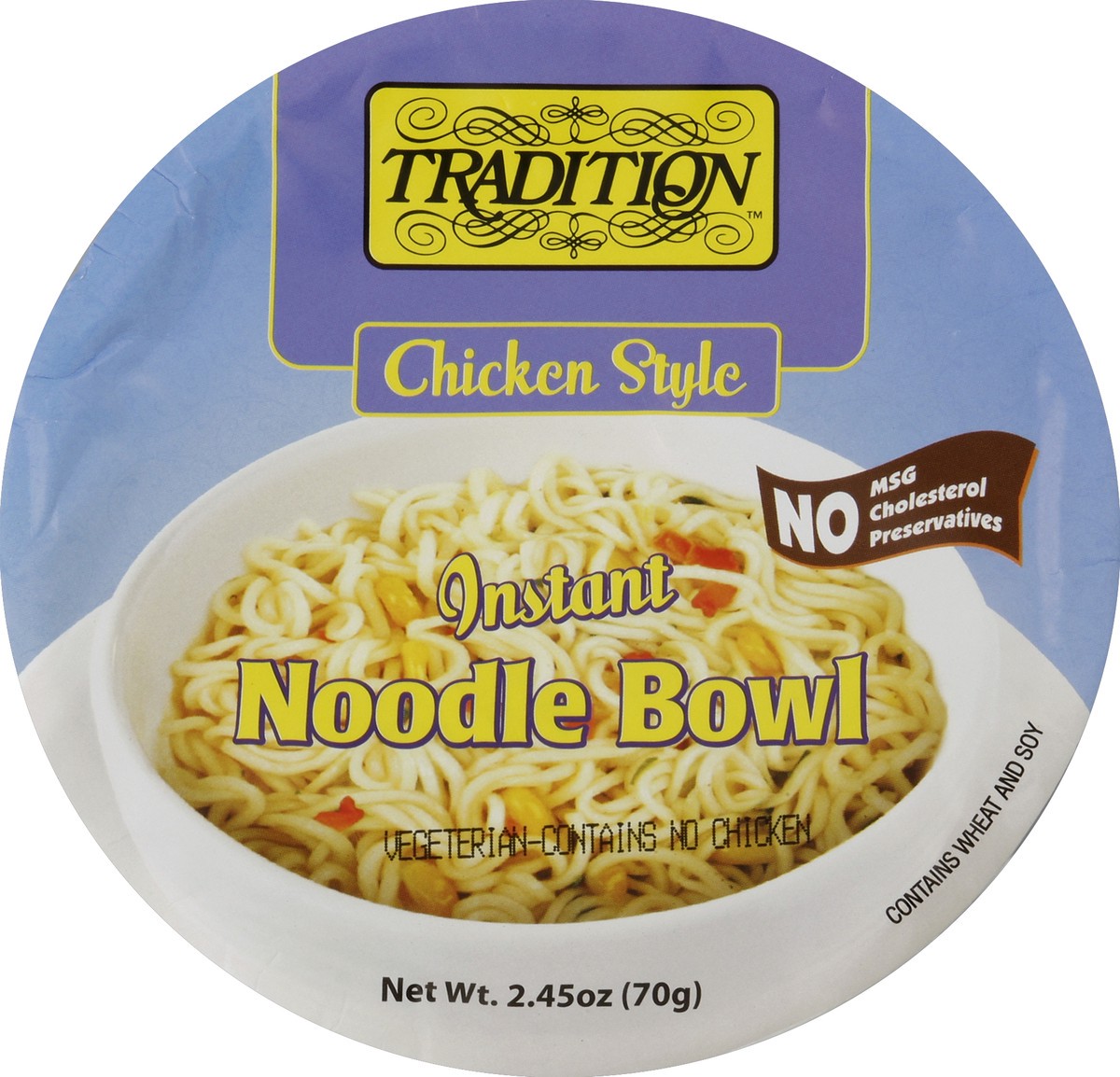 slide 2 of 3, Tradition Chicken Flavor Instant Noodle Bowl, 2.45 oz