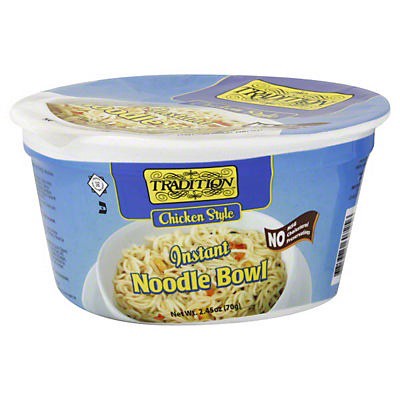 slide 1 of 3, Tradition Chicken Flavor Instant Noodle Bowl, 2.45 oz