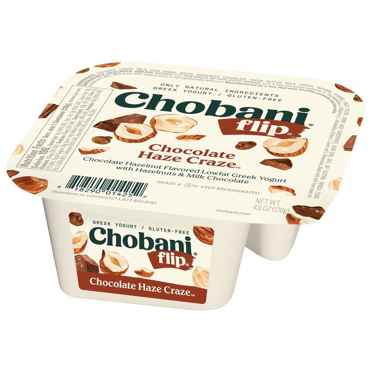 slide 2 of 9, Chobani Flip Low-Fat Chocolate Hazelnut Haze Craze Greek Yogurt - 4.5oz, 4.5 oz