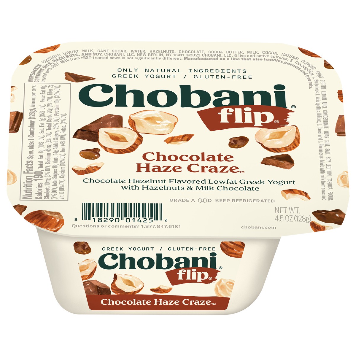 slide 1 of 9, Chobani Flip Low-Fat Greek Yogurt Chocolate Haze Craze Greek Yogurt 4.5oz, 4.5 oz