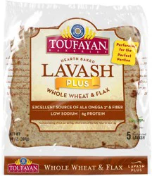 Toufayan Lavash Plus Whole Wheat & Flax