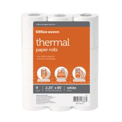 Office Depot Thermal Paper Rolls, White