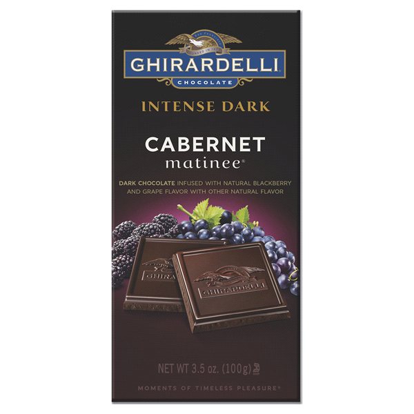 slide 1 of 1, Ghirardelli Intense Dark Cabernet Matinee Chocolate Bar, 3.5 oz