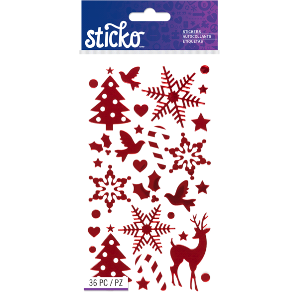 slide 1 of 1, Sticko Stickers Christmas Joy, 36 ct