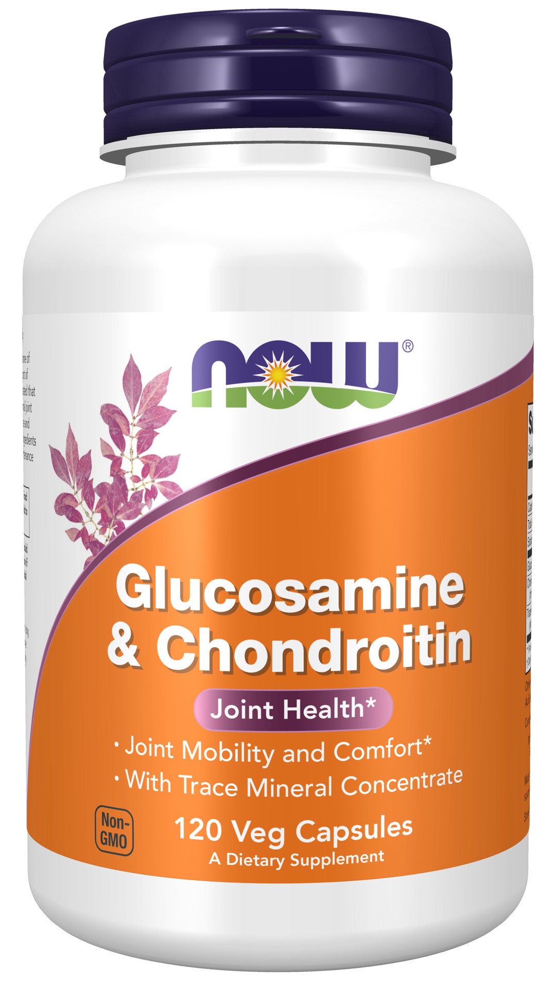 slide 1 of 7, NOW Glucosamine & Chondroitin with Trace Minerals - 120 Veg Capsules, 120 ct