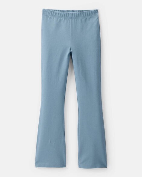 slide 1 of 3, Carter's Carters Kid Solid Cotton Flare Stretch Leggings - Blue Blue 12, 1 ct