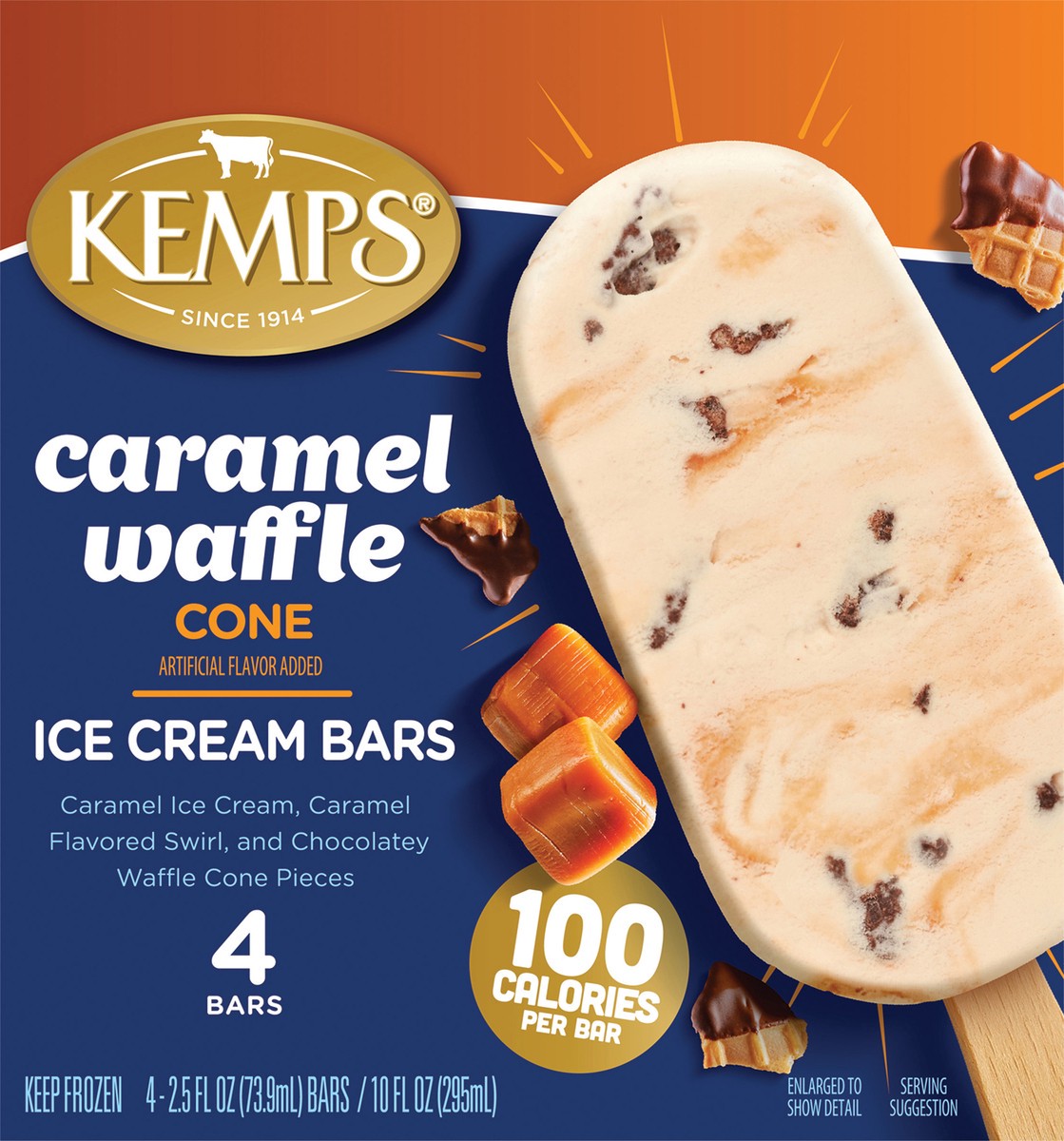 slide 4 of 14, Kemps Caramel Waffle Cone Ice Cream Bars, 
