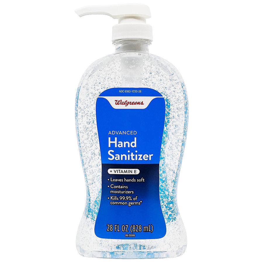 slide 1 of 3, Walgreens Advanced Hand Sanitizer, 28 fl oz