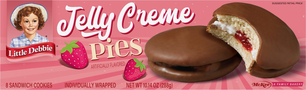 slide 7 of 13, Little Debbie Snack Cakes, Little Debbie Family Pack Jelly Creme Pies, 8 ct