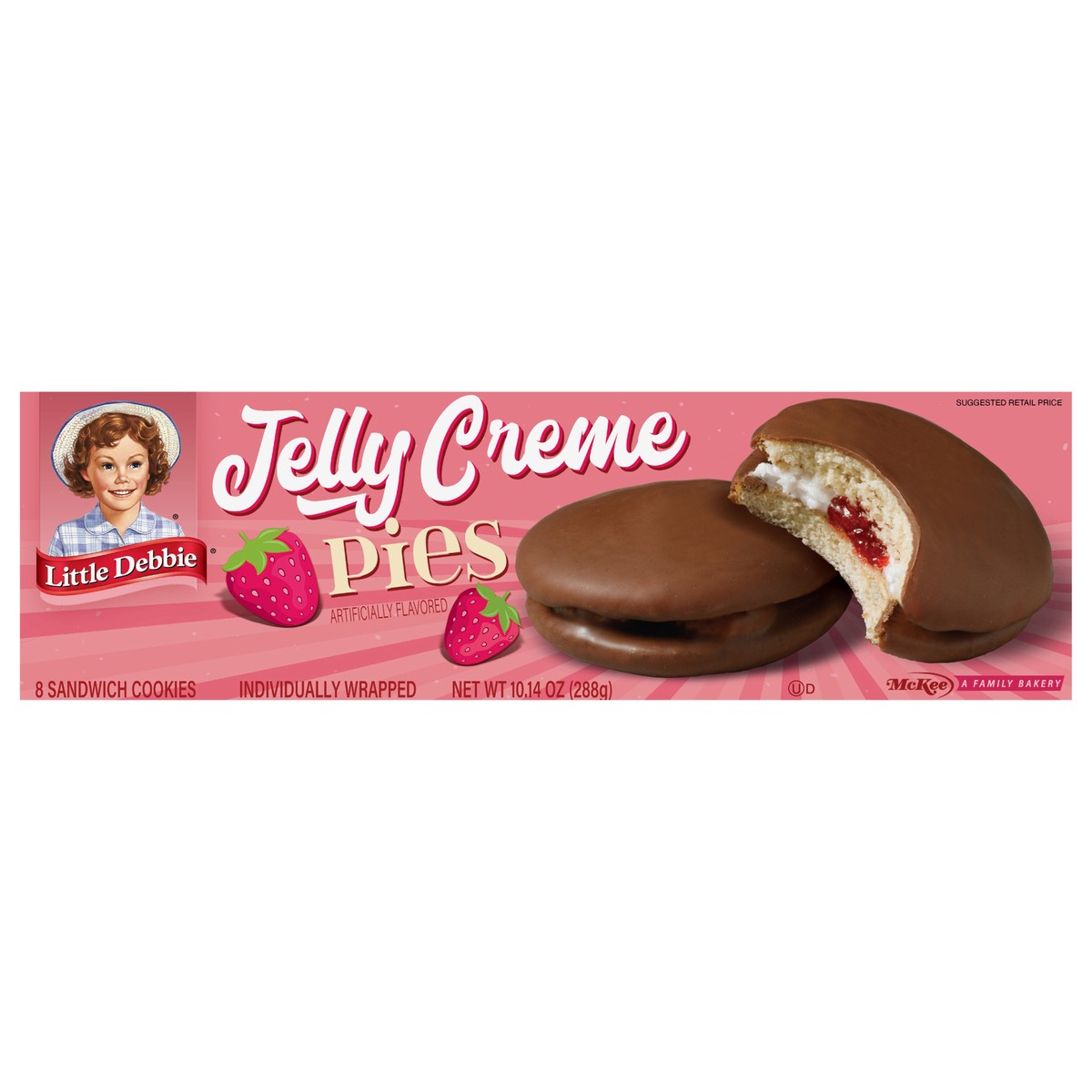 slide 1 of 13, Little Debbie Snack Cakes, Little Debbie Family Pack Jelly Creme Pies, 8 ct