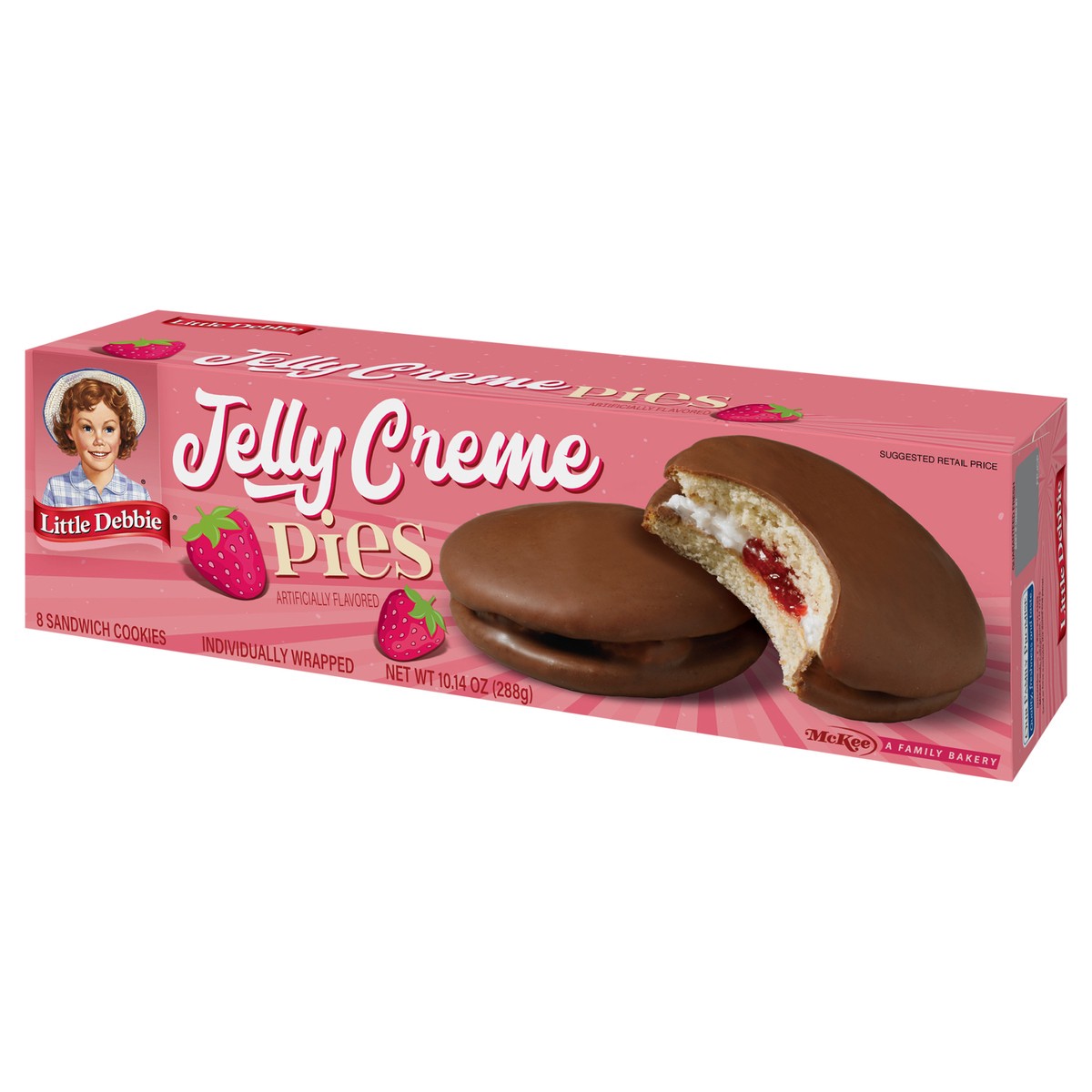 slide 4 of 13, Little Debbie Snack Cakes, Little Debbie Family Pack Jelly Creme Pies, 8 ct