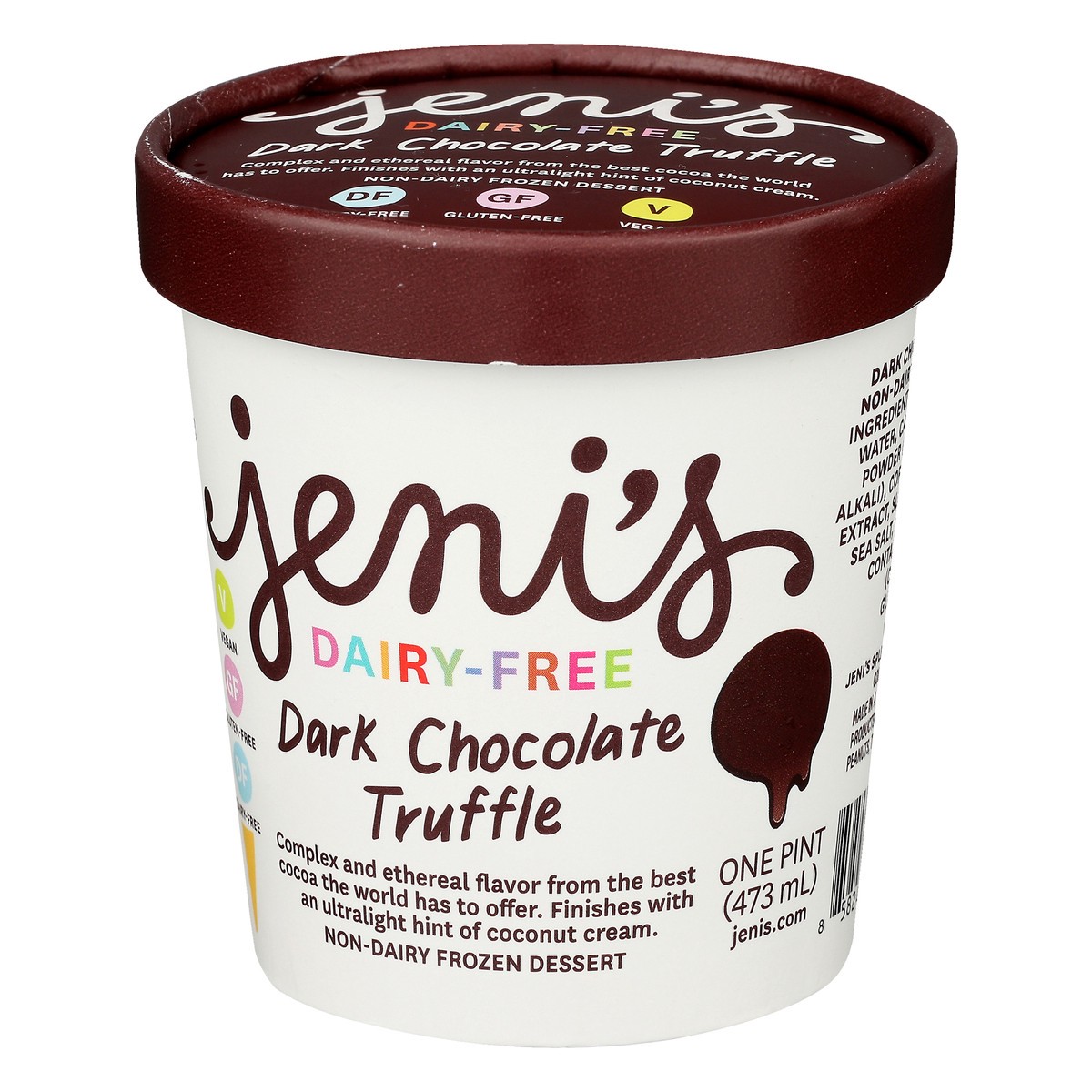 slide 4 of 9, Jeni's Dairy-Free Dark Chocolate Truffle Frozen Dessert 1 pt, 1 pint
