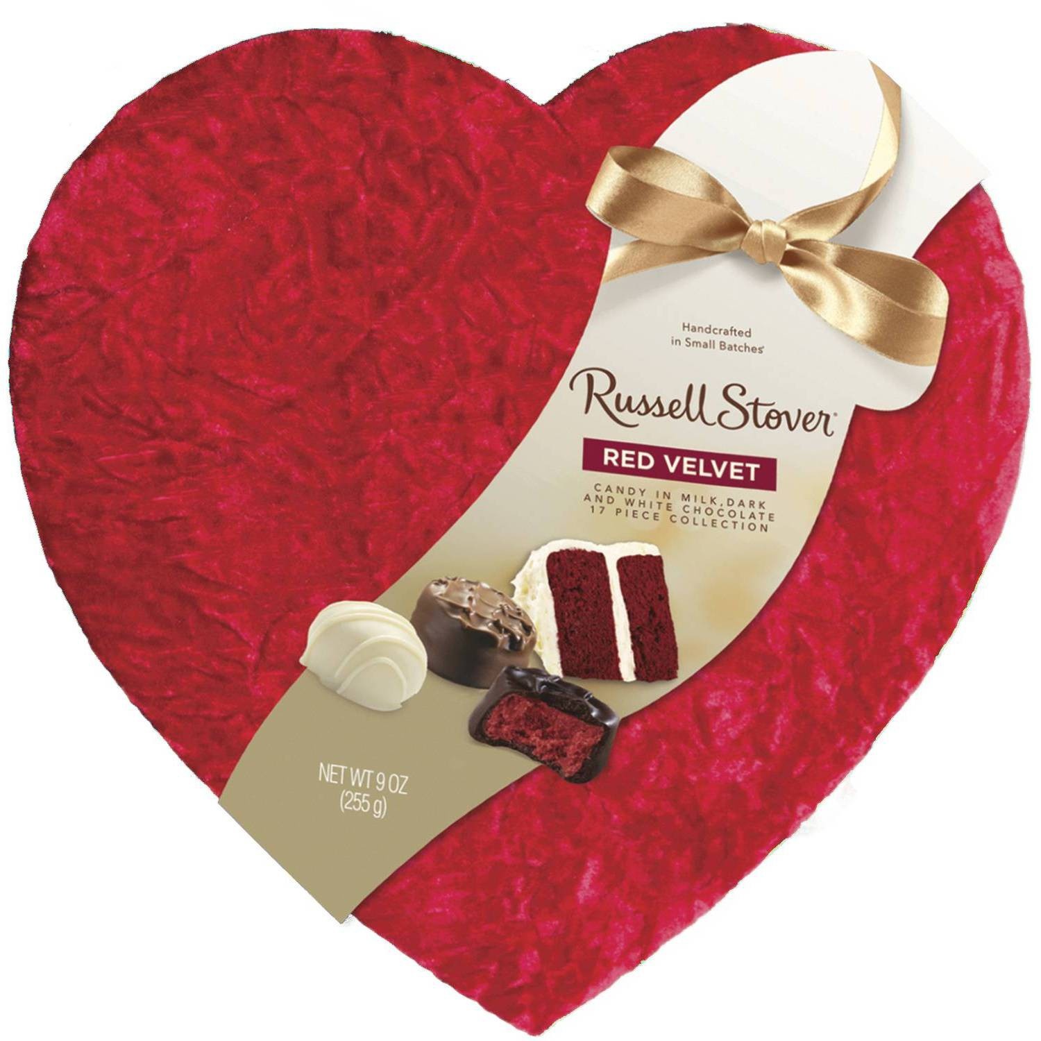 slide 1 of 1, Russell Stover Valentine's Red Velvet Truffles in Red Velvet Heart, 9 oz