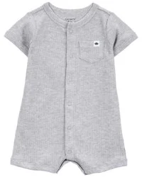 Carters Thermal Short-Sleeve Romper - Gray Gray 12M