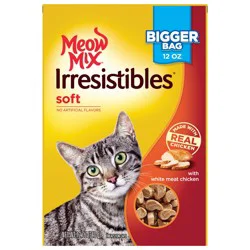 Meow Mix Irresistibles Cat Treats - Soft With White Meat Chicken, 12-Ounce Bag