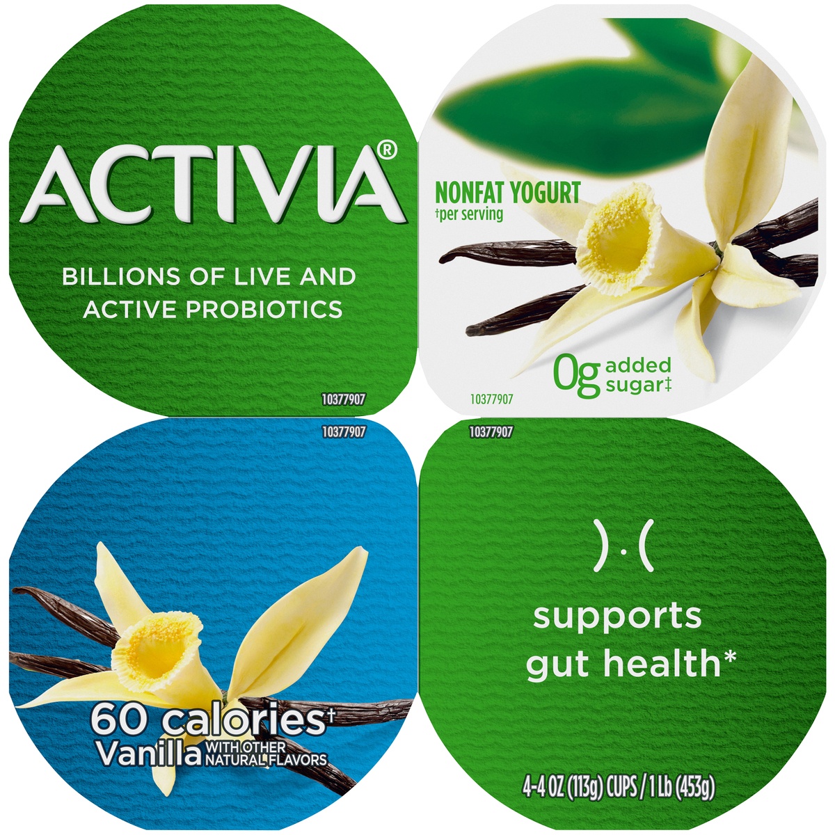 slide 4 of 9, Activia Nonfat Probiotic Vanilla Yogurt Cups, 4 oz