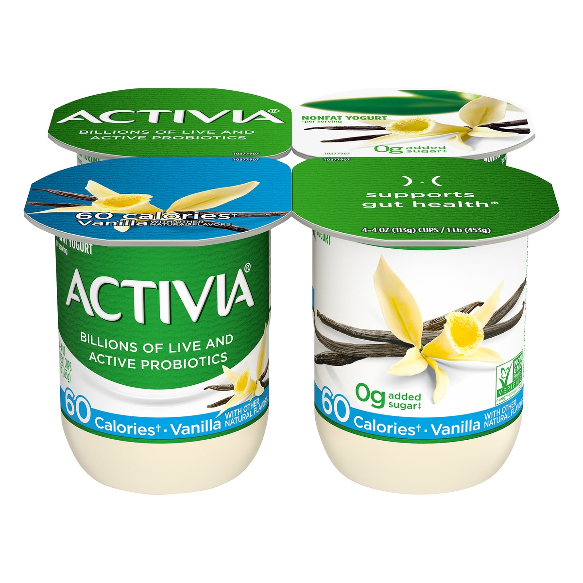 slide 9 of 9, Activia Nonfat Probiotic Vanilla Yogurt Cups, 4 oz