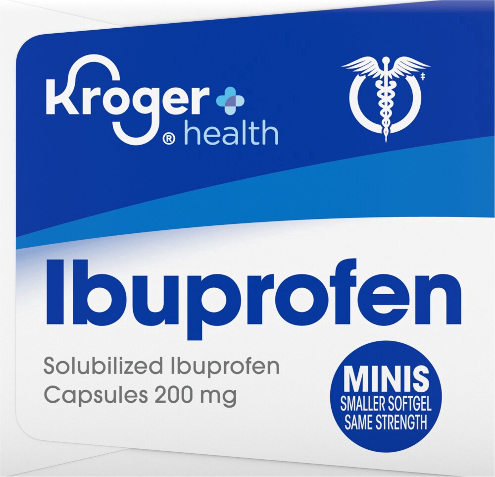 slide 3 of 5, Kroger Pain Reliever / Fever Reducer Ibuprofen Mini Softgels, 80 ct