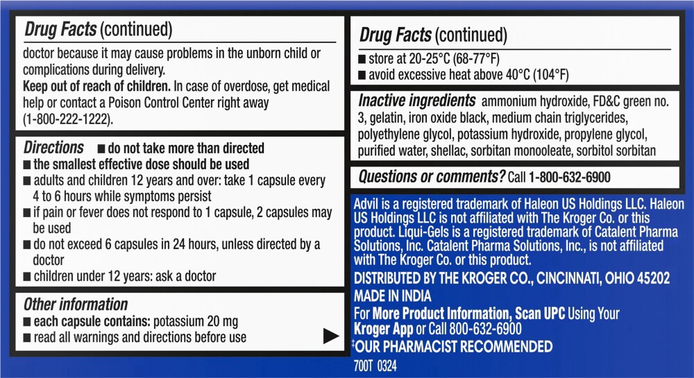 slide 5 of 5, Kroger Pain Reliever / Fever Reducer Ibuprofen Mini Softgels, 80 ct