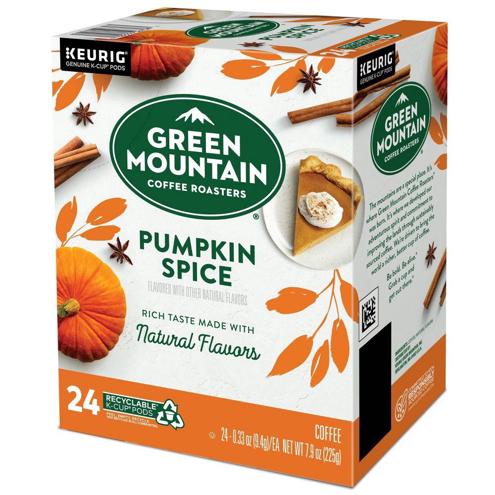 slide 12 of 12, Green Mountain Coffee Green Mountain Coffee Pumpkin Spice Keurig K-Cup Coffee Pods Flavored Coffee Light Roast - 24 ct, 24 ct