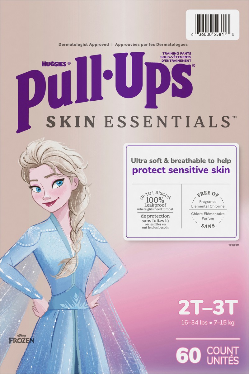 slide 7 of 13, Pull-Ups Skin Essentials Girls' Disposable Training Pants - 2T-3T - 60ct, 60 ct